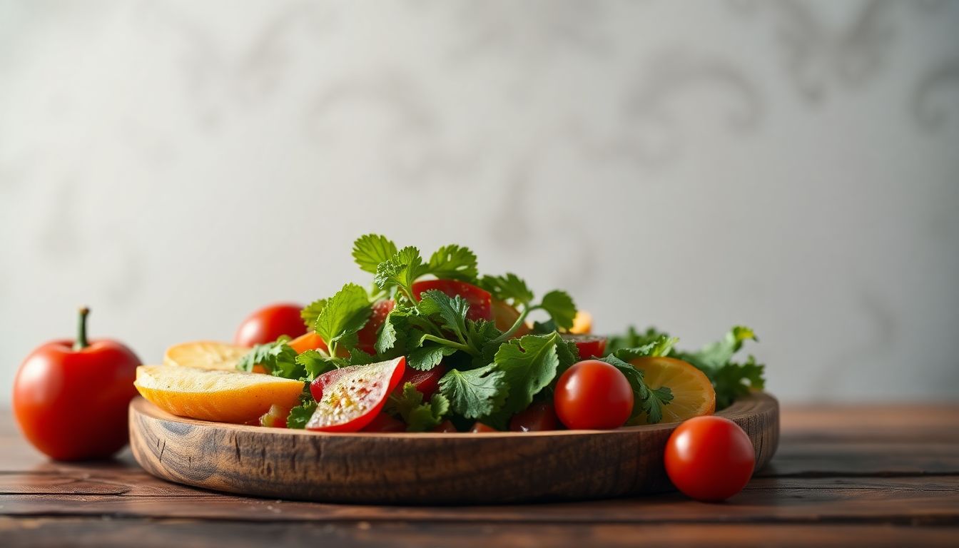 prato de salada cetogênica sofisticada